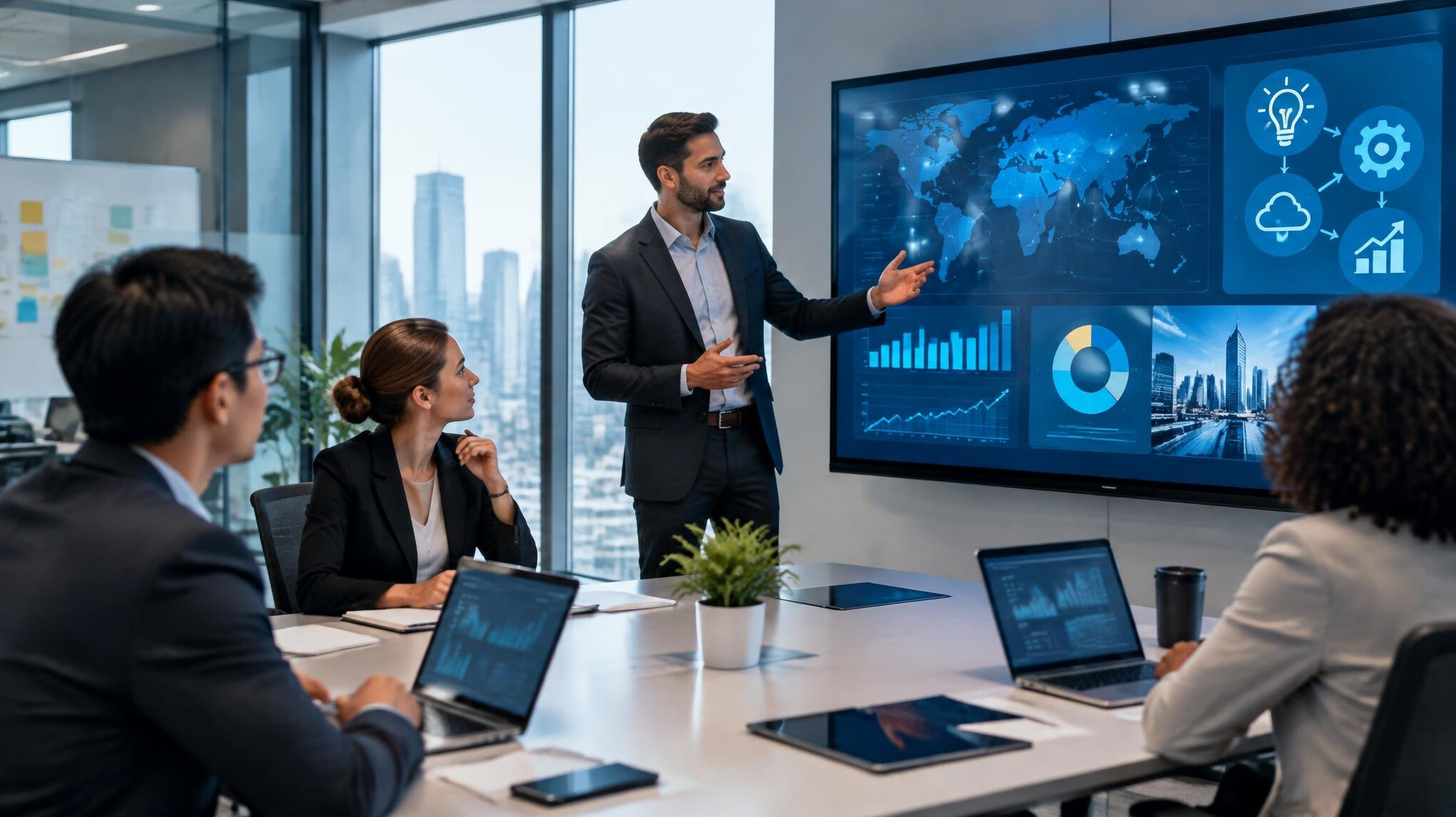 modern office with tech
